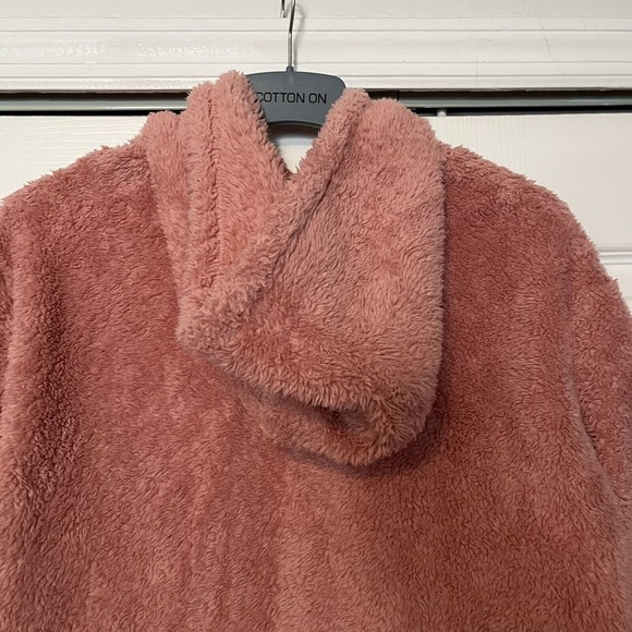Shein Teddy Fuzzy Bear Crop Hoodie Sweater Furry Super Soft, Warm, Cozy S 11/12Y - Picture 9 of 10